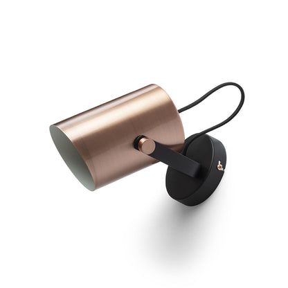 HAREN | robust surface-mounted spotlight with wide reflector | E27 | copper or black | with or without light source