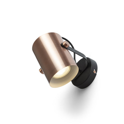 HAREN | robust surface-mounted spotlight with wide reflector | E27 | copper or black | with or without light source