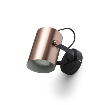 HAREN | robust surface-mounted spotlight with wide reflector | E27 | copper or black | with or without light source