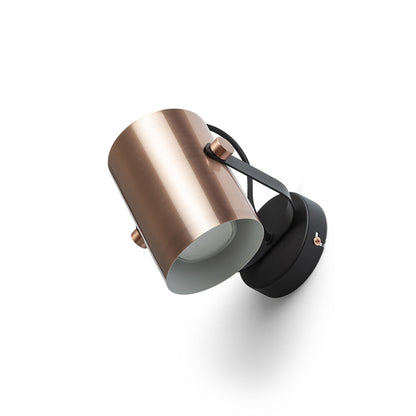 HAREN | robust surface-mounted spotlight with wide reflector | E27 | copper or black | with or without light source