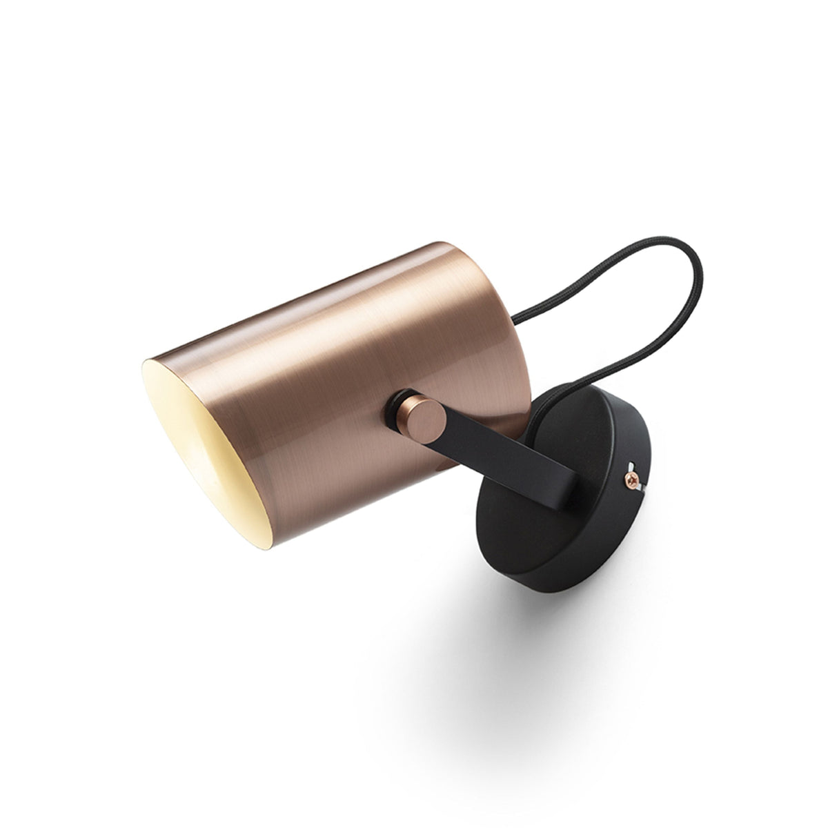 HAREN | robust surface-mounted spotlight with wide reflector | E27 | copper or black | with or without light source