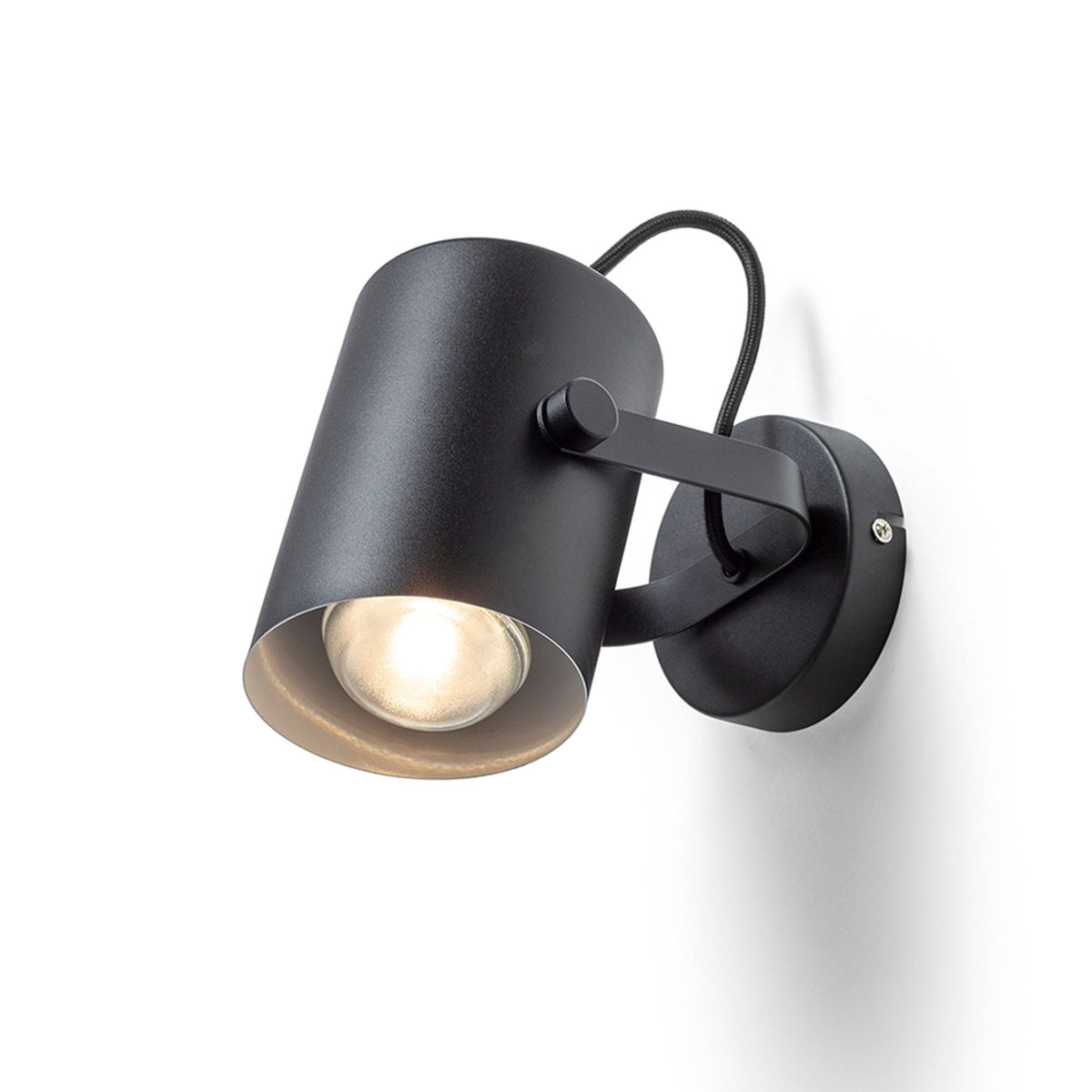 HAREN | robust surface-mounted spotlight with wide reflector | E27 | copper or black | with or without light source
