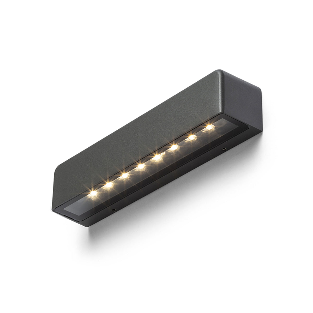 SAMPO | тънка външна стенна лампа 26 cm | LED 9W 650lm 3000K | IP65 | антрацит