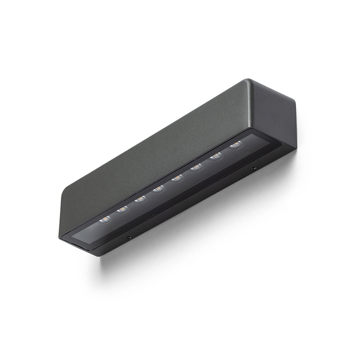 SAMPO | тънка външна стенна лампа 26 cm | LED 9W 650lm 3000K | IP65 | антрацит