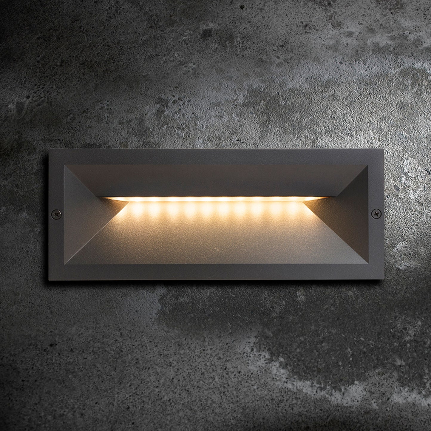 RAGG inbouw wandlamp buiten zwart zijaanzicht