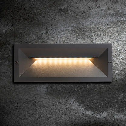 RAGG inbouw wandlamp buiten zwart zijaanzicht