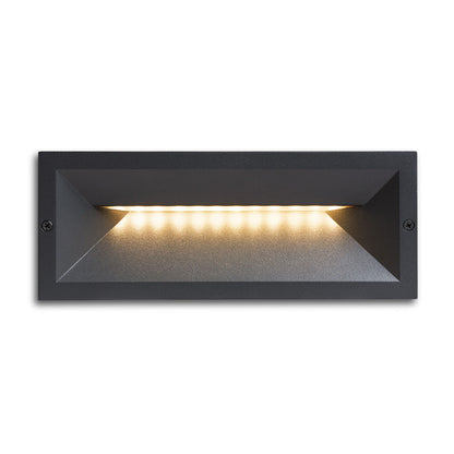 RAGG inbouw wandlamp buiten zwart gemonteerd