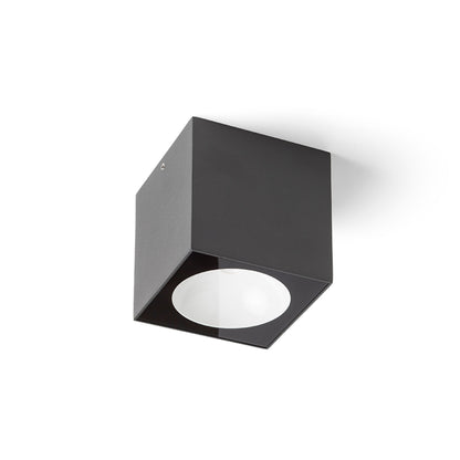 SENZA SQ | kvadratisk utendørs taklampe med klart glass | LED 6W 480lm 3000K | IP65 | antrasitt eller hvit