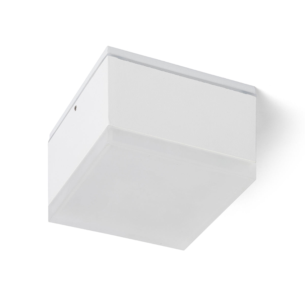 ORIN SQ | firkantet utendørs taklampe med satengfarget diffusor | LED 10W 800lm 3000K | IP54 | hvit eller antrasitt