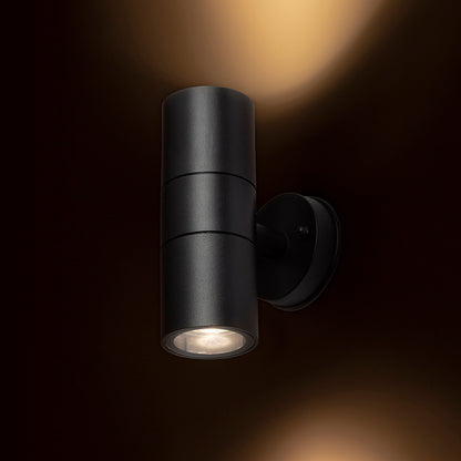 SORANO WALL | buiten wandlamp up-down | 2x GU10 | IP44 | zwart | met of zonder lichtbron