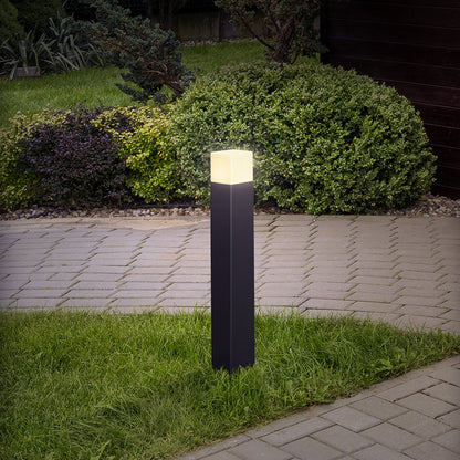 CLYDE BOLLARD | tuinpaal 60 cm | E27 | IP44 | antracietgrijs | met of zonder lichtbron