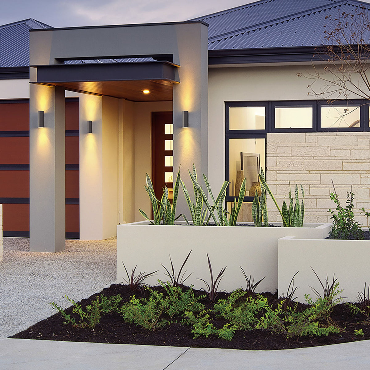 MIZZI NEW II | outdoor up-and-down wall light | 2x GU10 | IP65 | anthracite or silver gray | with or without light source
