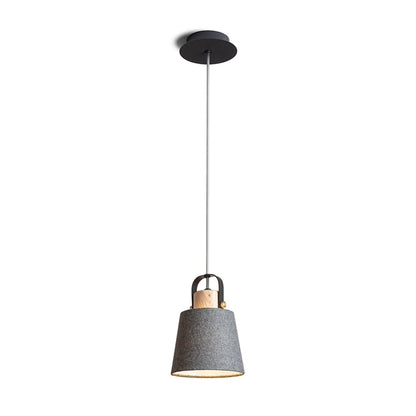 CHOUPETTE | hanglamp met textielkap en hout | E27 | met of zonder lichtbron