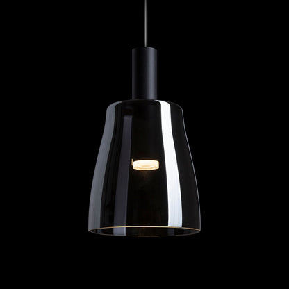BELLINI LED | stropna svjetiljka od stakla | 5W 600lm 3000K | crna s dimnim staklom