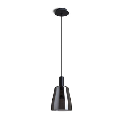 BELLINI LED | stropna svjetiljka od stakla | 5W 600lm 3000K | crna s dimnim staklom