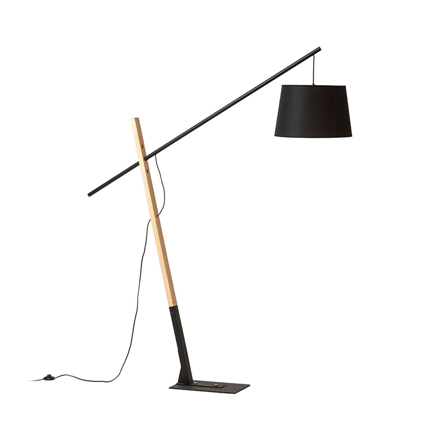 DANTE vloerlamp zwart hout E27