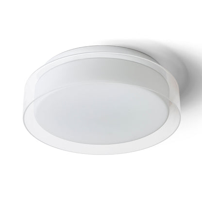 VENICE LED 30 | plafondlamp badkamer | 12W 900lm 3000K | dubbel glas 30 cm | IP44