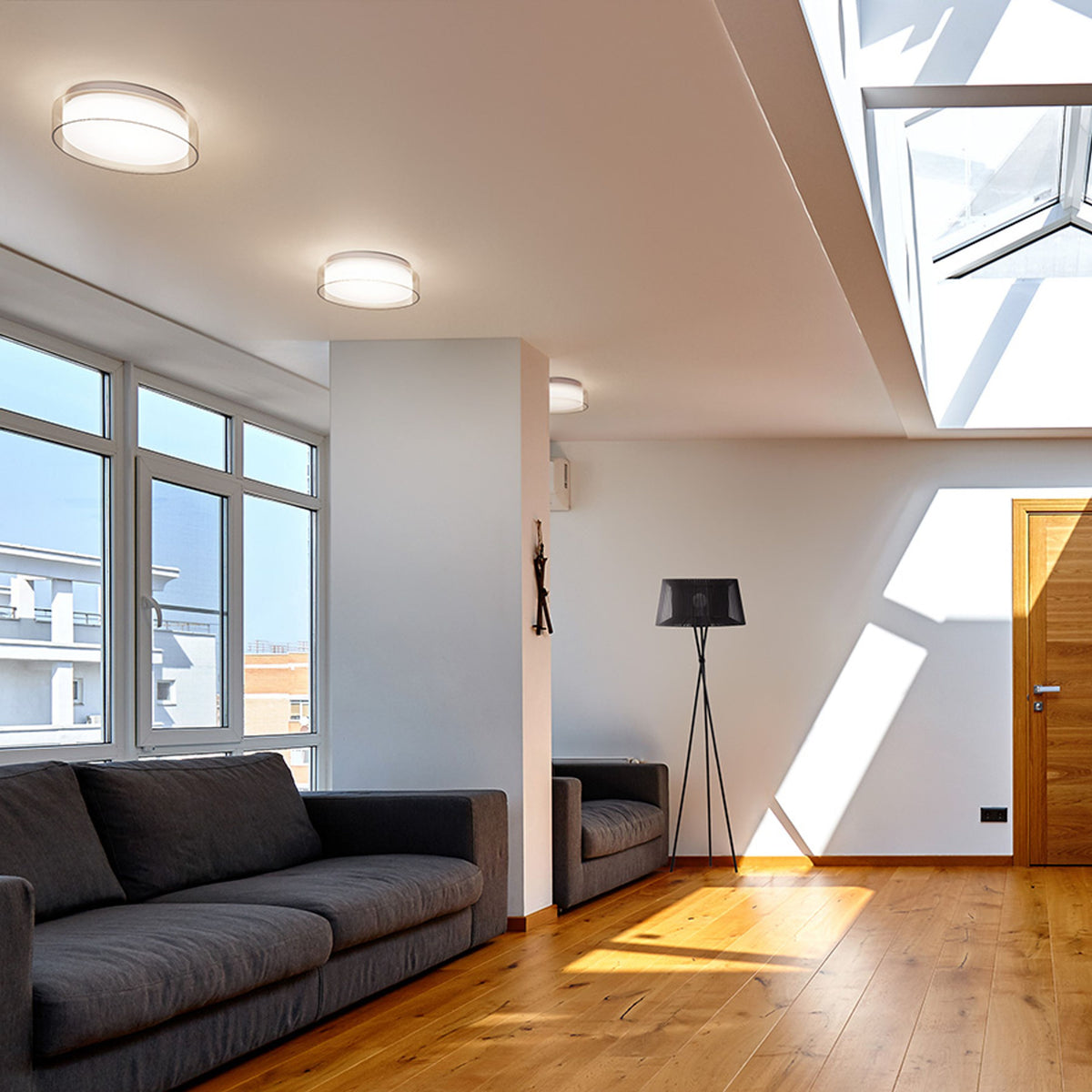 VENICE LED 30 | plafondlamp badkamer | 12W 900lm 3000K | dubbel glas 30 cm | IP44