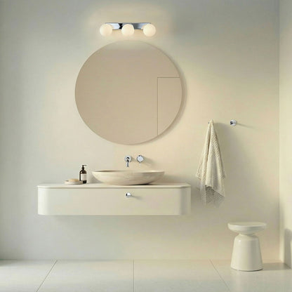 BOLLY III | væg- og loftlampe med 3 opalglaskupler | G9 | IP44 badeværelse | med eller uden lyskilde