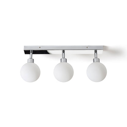 BOLLY III | væg- og loftlampe med 3 opalglaskupler | G9 | IP44 badeværelse | med eller uden lyskilde