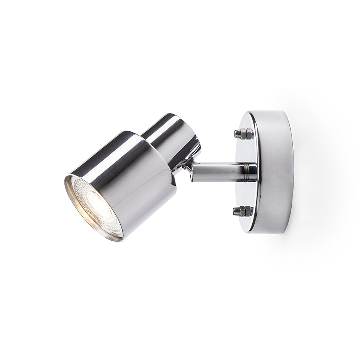 VALTO I | tiltable wall spotlight | GU10 | IP44 bathroom | chrome | with or without bulb