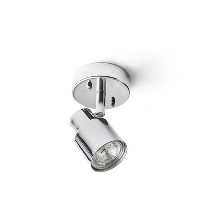 VALTO I | tiltable wall spotlight | GU10 | IP44 bathroom | chrome | with or without bulb
