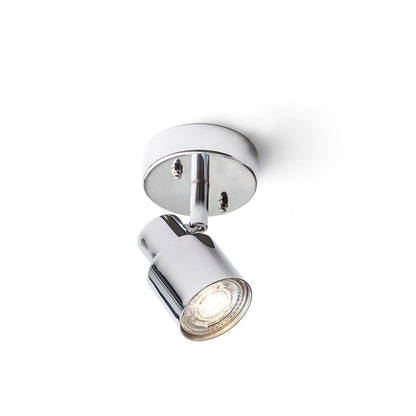 VALTO I | tiltable wall spotlight | GU10 | IP44 bathroom | chrome | with or without bulb
