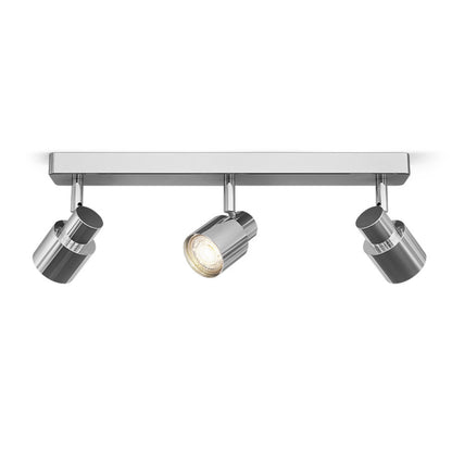 VALTO III | spotbalk met 3 kantelbare spots | GU10 | IP44 badkamer | met of zonder lichtbron