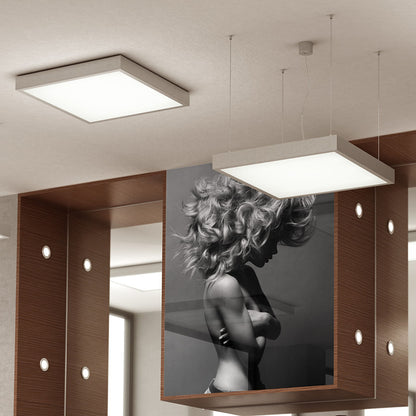 STRUCTURAL LED 55x55 | hanglamp | geintegreerde LED 48W | vierkant aluminium 55 cm