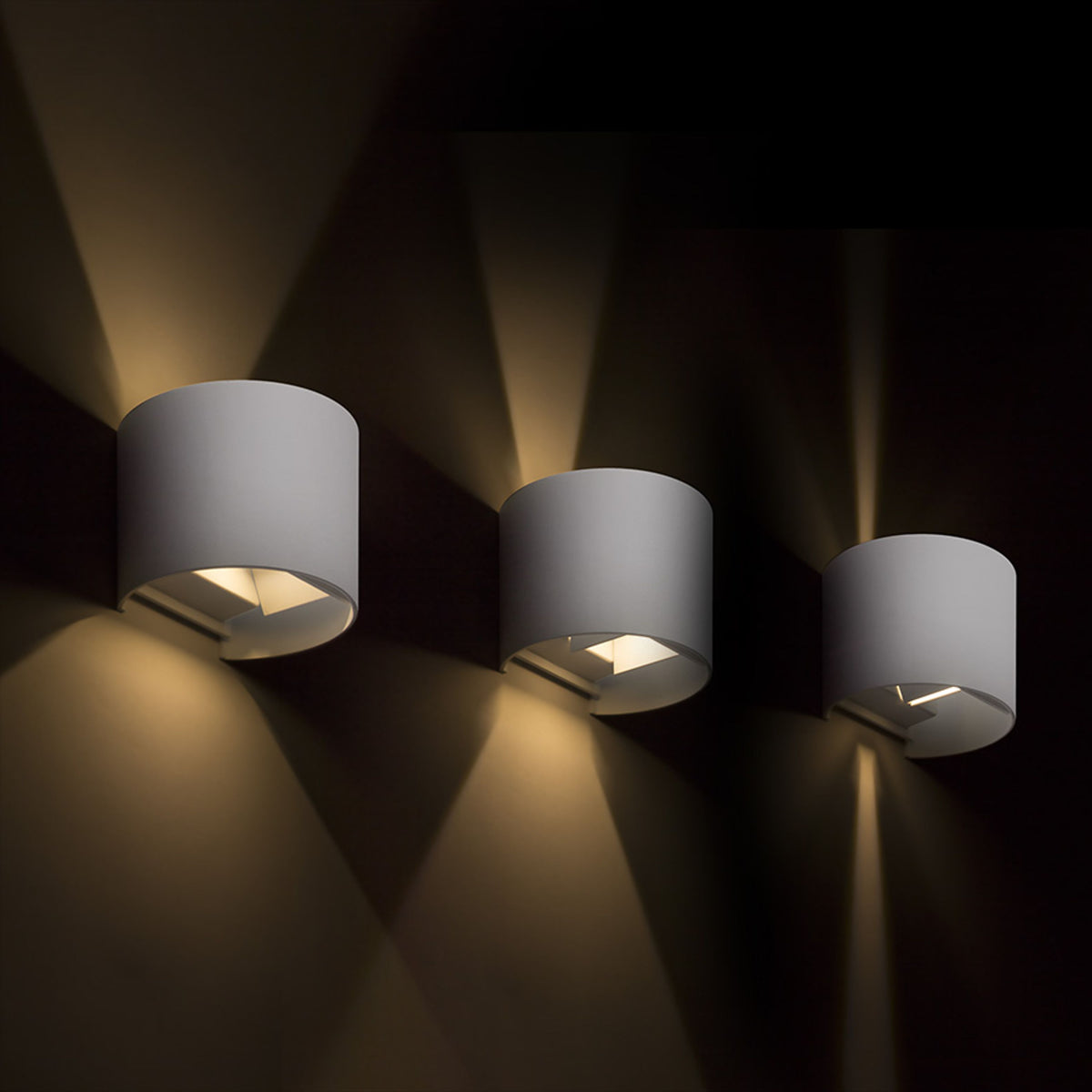 TITO R DIMM | dimmable round outdoor wall light up-down | LED 3W 500lm 3000K | IP65 | white