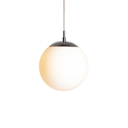 LUNA 20 | závěsné svítidlo s opálovou skleněnou koulí | E27 | 20 cm | chrom | se světelným zdrojem nebo bez něj