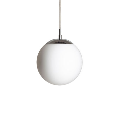 LUNA 20 | závěsné svítidlo s opálovou skleněnou koulí | E27 | 20 cm | chrom | se světelným zdrojem nebo bez něj