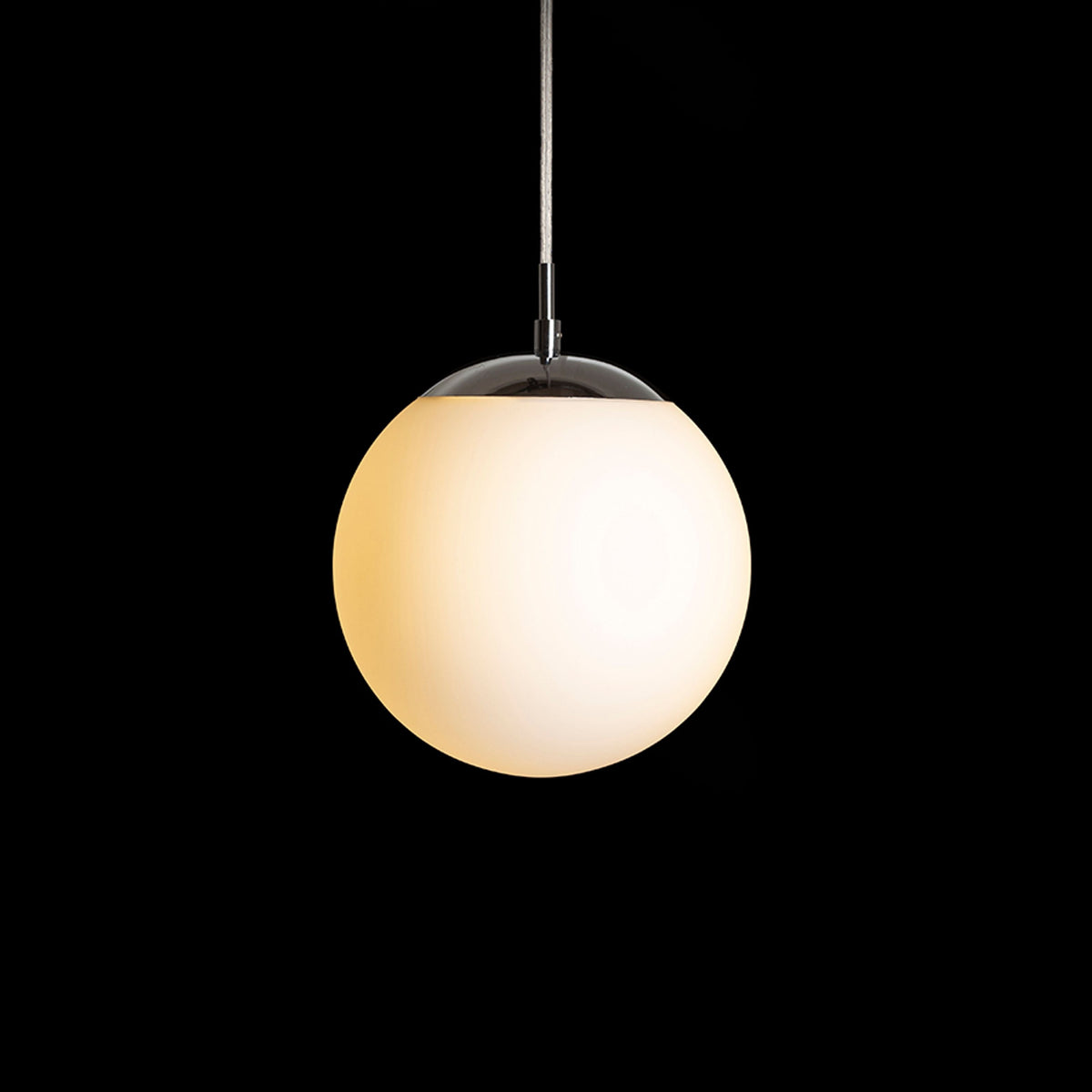 LUNA 20 | závěsné svítidlo s opálovou skleněnou koulí | E27 | 20 cm | chrom | se světelným zdrojem nebo bez něj