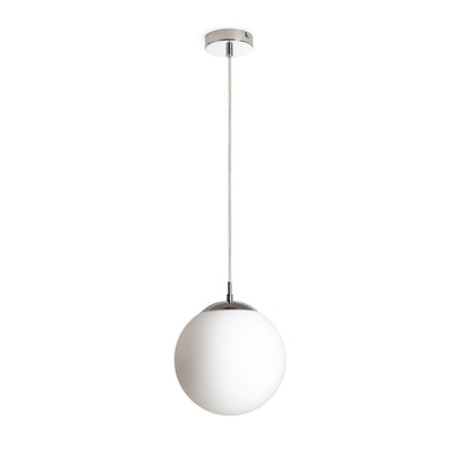 LUNA 25 | opaalglazen bol 25 cm | E27 | chroom | met of zonder lichtbron