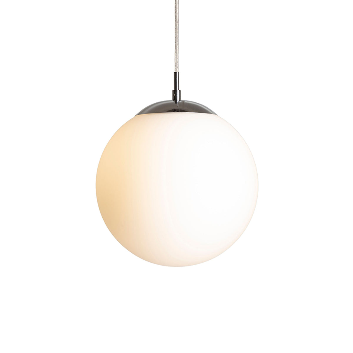 LUNA 25 | opaalglazen bol 25 cm | E27 | chroom | met of zonder lichtbron