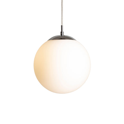 LUNA 25 | opaalglazen bol 25 cm | E27 | chroom | met of zonder lichtbron