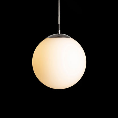 LUNA 25 | opaalglazen bol 25 cm | E27 | chroom | met of zonder lichtbron