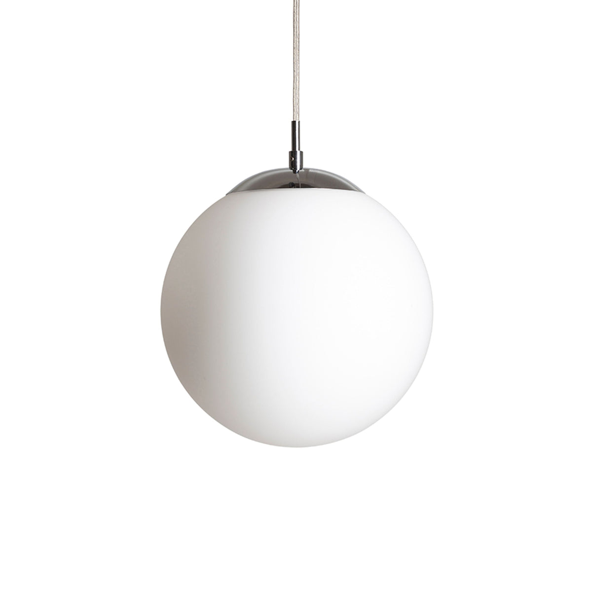 LUNA 25 | opaalglazen bol 25 cm | E27 | chroom | met of zonder lichtbron