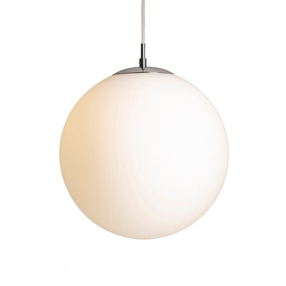 LUNA 30 | opaalglazen bol 30 cm | E27 | chroom | met of zonder lichtbron
