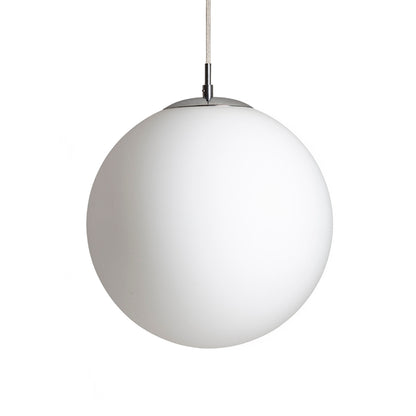 LUNA 30 | opaalglazen bol 30 cm | E27 | chroom | met of zonder lichtbron