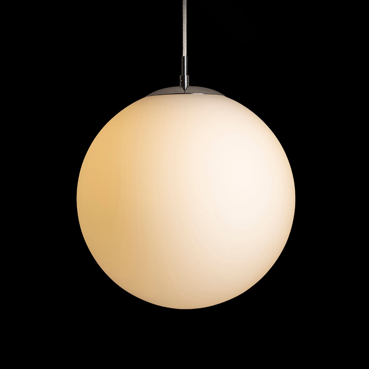 LUNA 30 | opaalglazen bol 30 cm | E27 | chroom | met of zonder lichtbron