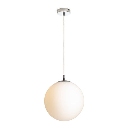 LUNA 30 | opaalglazen bol 30 cm | E27 | chroom | met of zonder lichtbron
