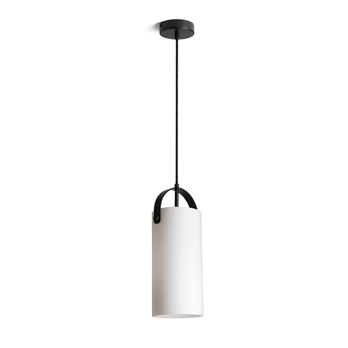 JULIETTA 31 | cilindro de vidro opalino de 31 cm | E27 | preto | com ou sem lâmpada