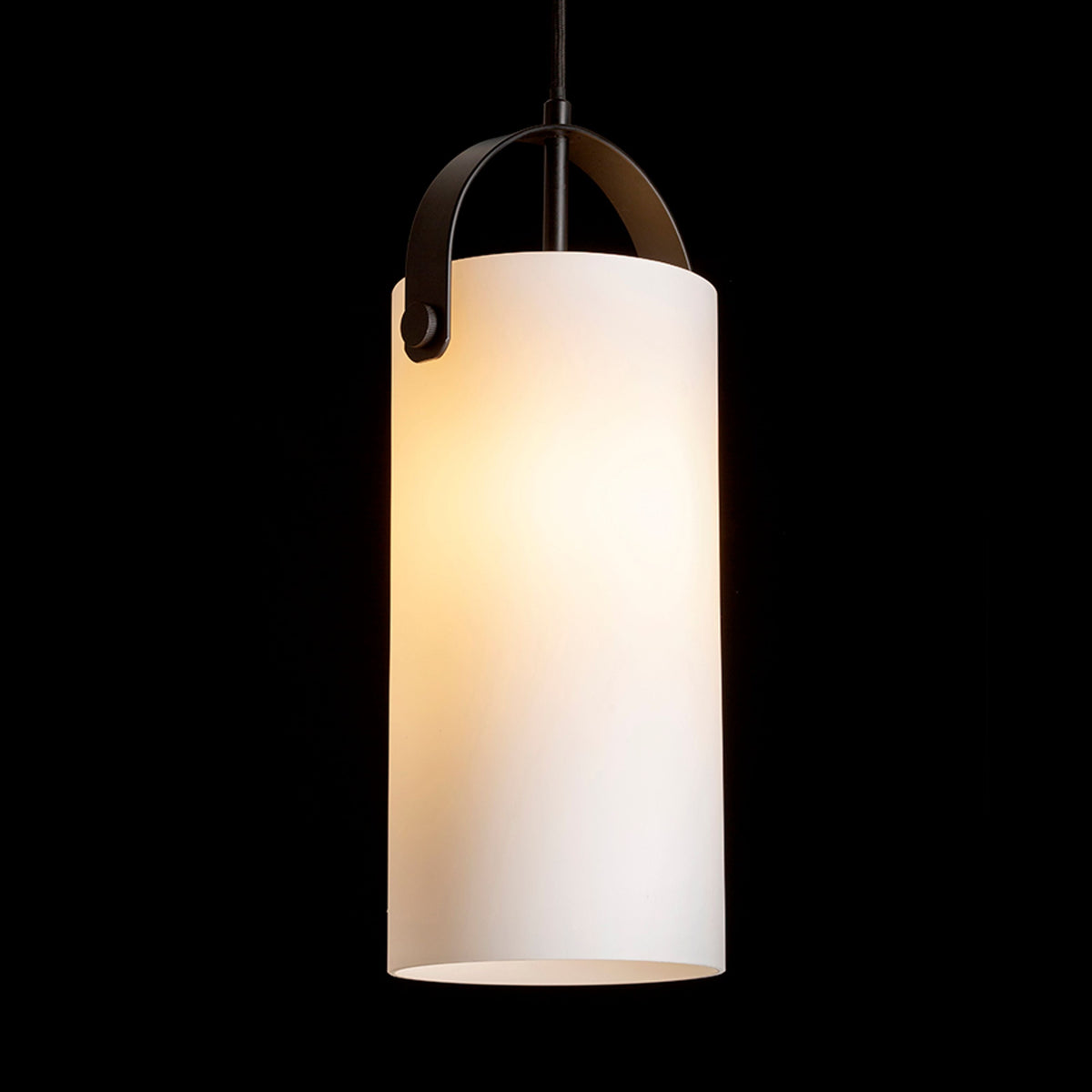 JULIETTA 31 | cilindro de vidro opalino de 31 cm | E27 | preto | com ou sem lâmpada