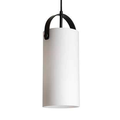 JULIETTA 31 | cilindro de vidro opalino de 31 cm | E27 | preto | com ou sem lâmpada