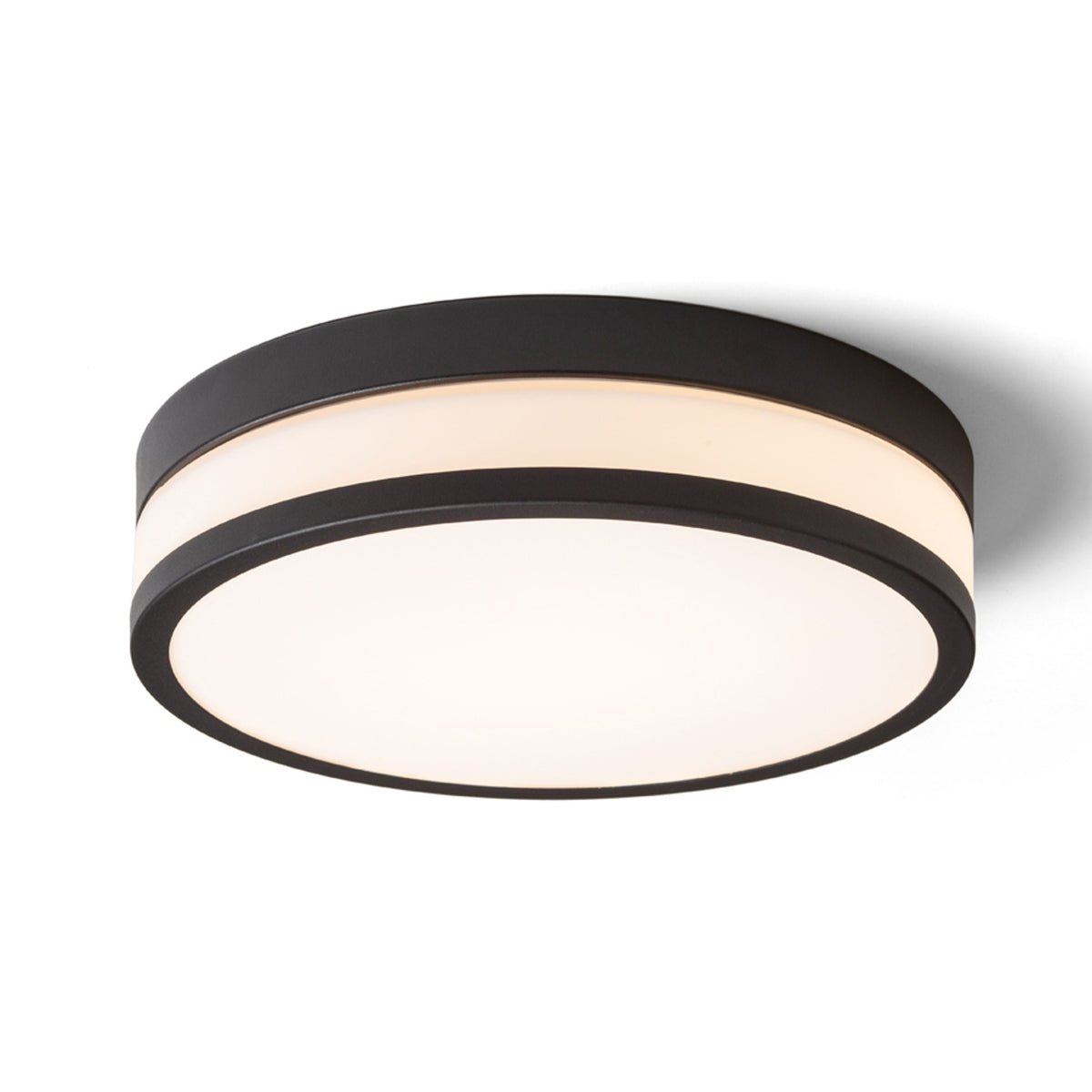 CIRA 35 | taklampe til bad | LED 24W 1700lm 3000K | opalglass 35 cm | IP44 | krom eller svart
