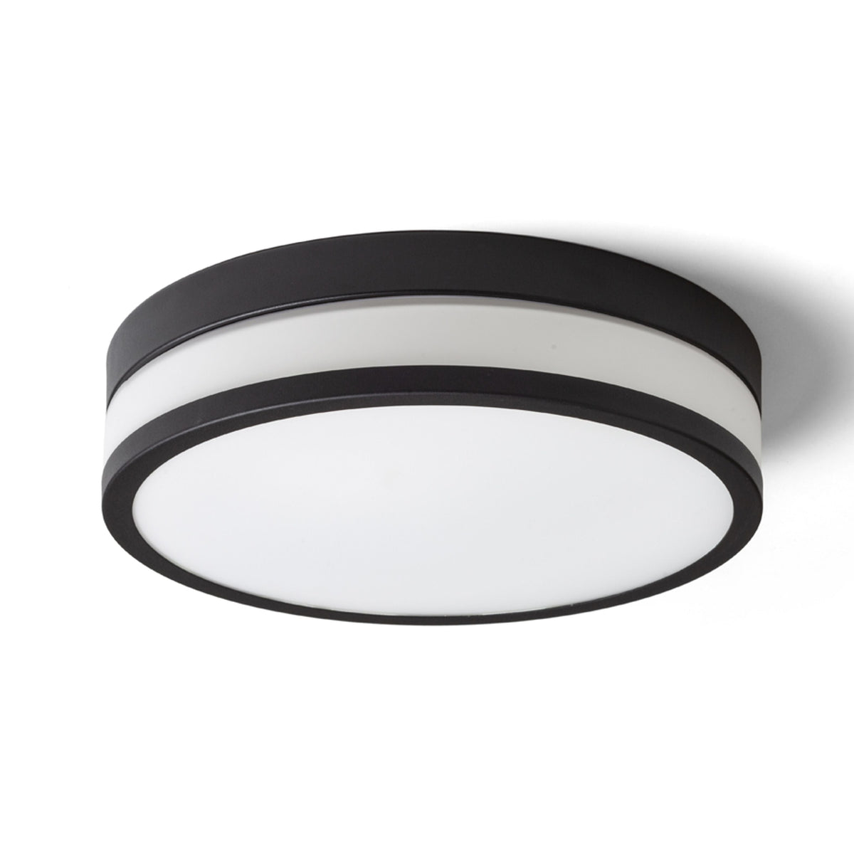 CIRA 35 | taklampe til bad | LED 24W 1700lm 3000K | opalglass 35 cm | IP44 | krom eller svart