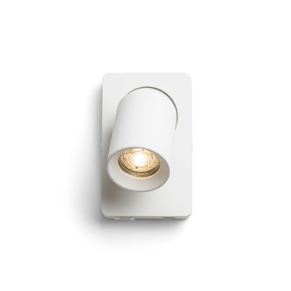 VOLTERA | wall spotlight with USB charger and switch | GU10 | white or black | with or without light source