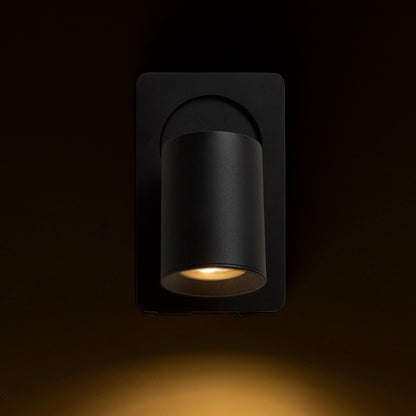 VOLTERA | wall spotlight with USB charger and switch | GU10 | white or black | with or without light source