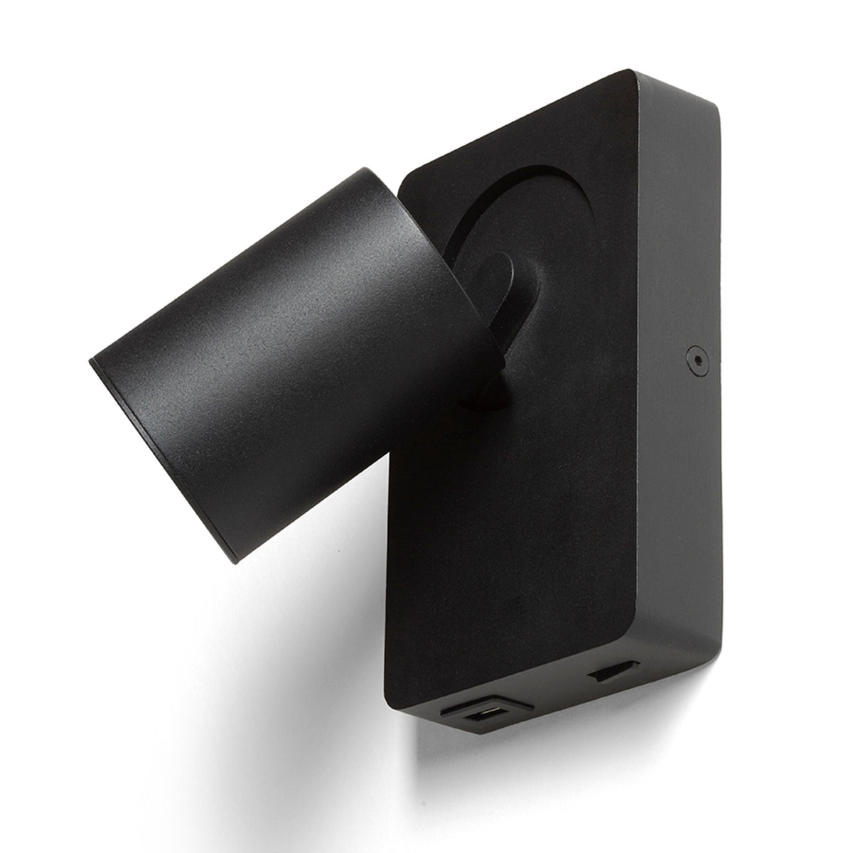 VOLTERA | wall spotlight with USB charger and switch | GU10 | white or black | with or without light source